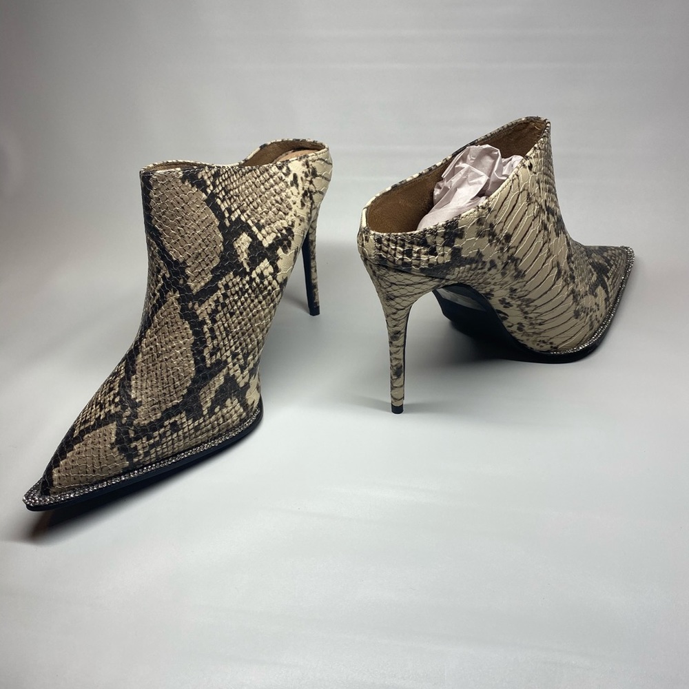 Bling Snakeskin Mules